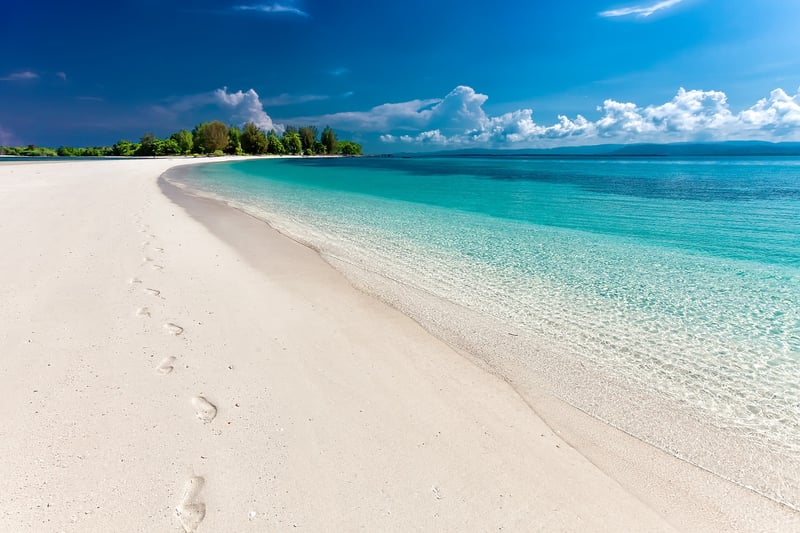 Footprints on the beach